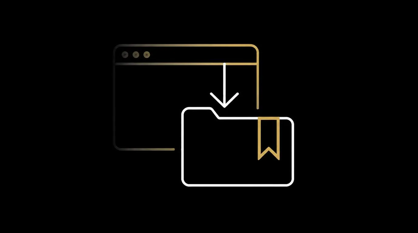 Incognito downloads and bookmarks persist - fading browser window with a download into a bookmarked folder